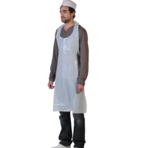 tablier en PE blanc